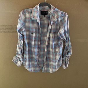 HURLEY LONG SLEEVE PLAID SIZE SMALL